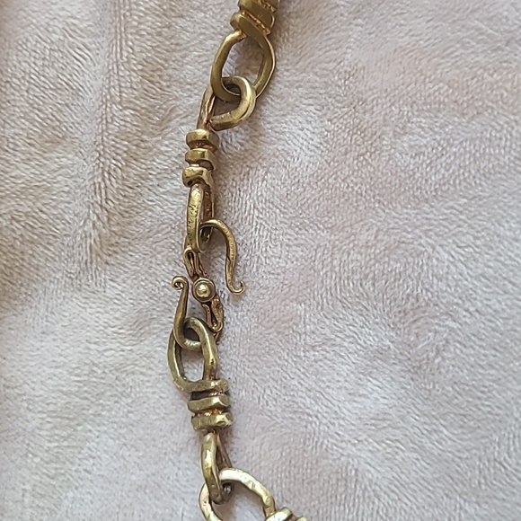 Labradorite and rose quartz chunky chain necklace - Picture 3 of 6